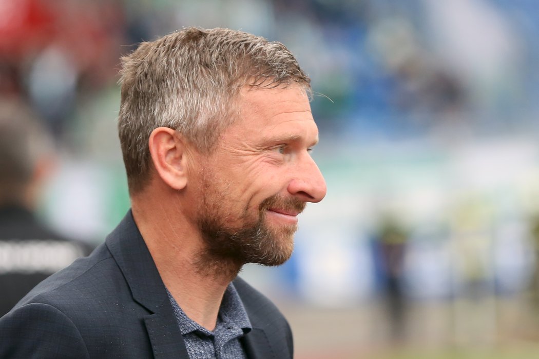 Martin Hašek, kouč Bohemians, byl před zápasem v dobré náladě