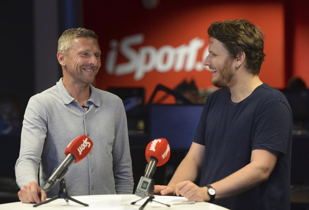 Martin Hašek jako host studia deníku Sport