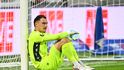 Zklamaný brankář Baníku Martin Jedlička po prohře v Jablonci
