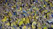 Fanoušci hnali Švédy kupředu po celé utkání.