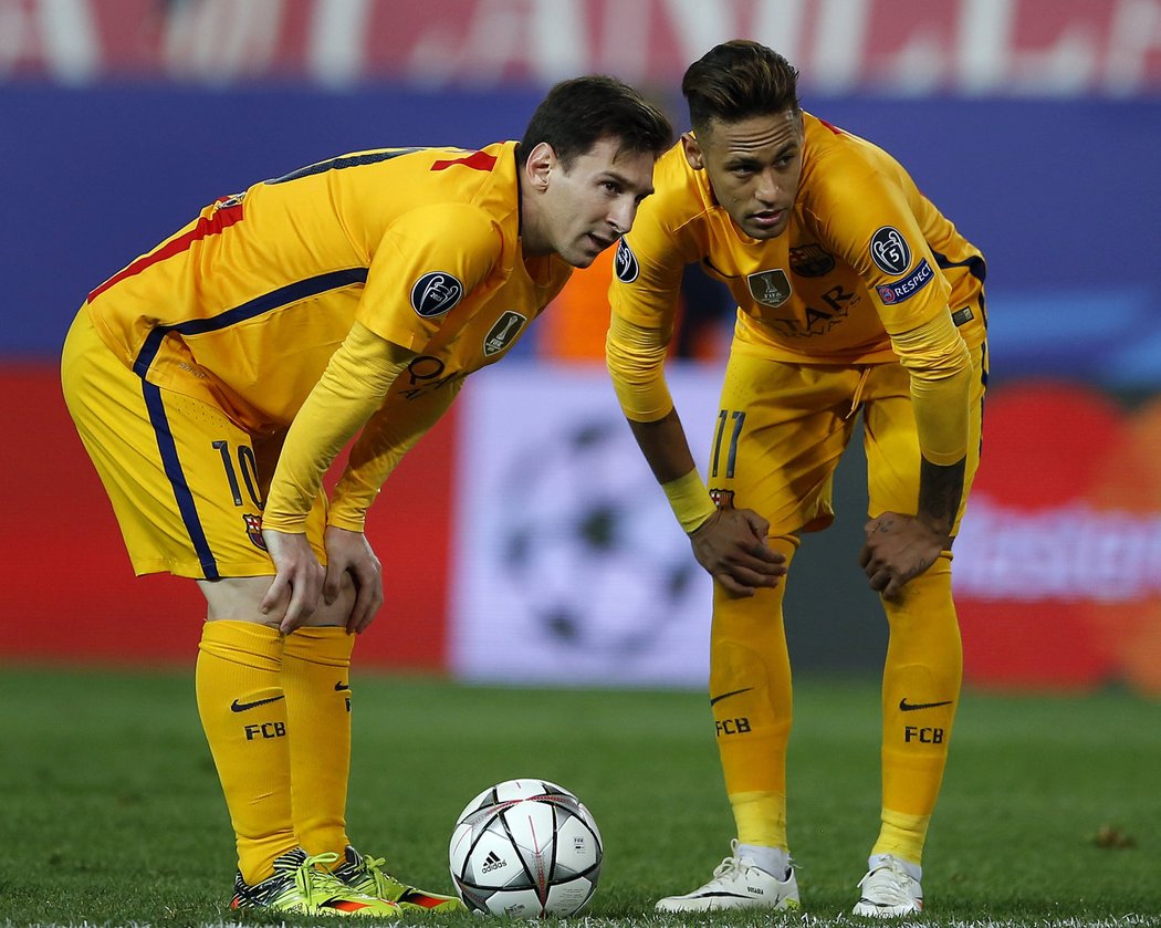 Dvě největší hvězdy Barcelony, Lionel Messi a Neymar