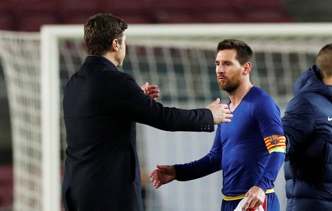 Lionel Messi a Mauricio Pochettino