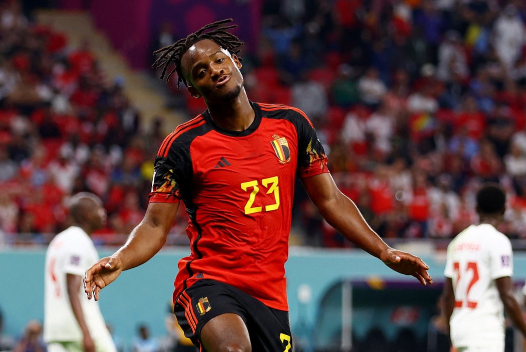 Michy Batshuayi a jeho radost proti Kanadě