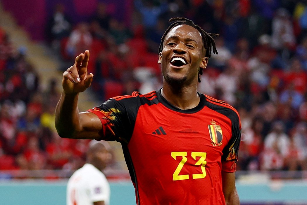 Michy Batshuayi a jeho radost proti Kanadě