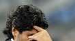 Diego Maradona prožíval při zápase s Německem těžké chvíle