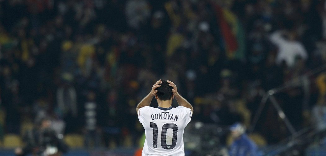 Zklamaný americký fotbalista Donovan po druhém gólu Ghany