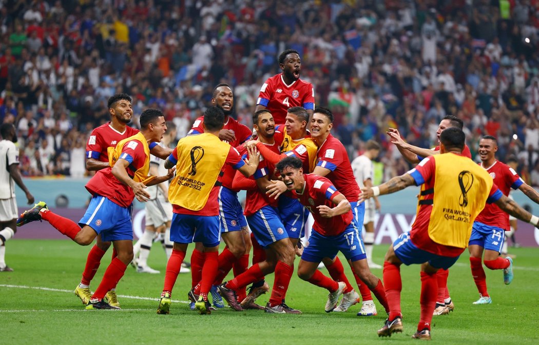 Radost Kostariky po druhém vstřeleném gólu