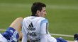 Lionel Messi odpočívá při tréninku. Bude na finále připraven?