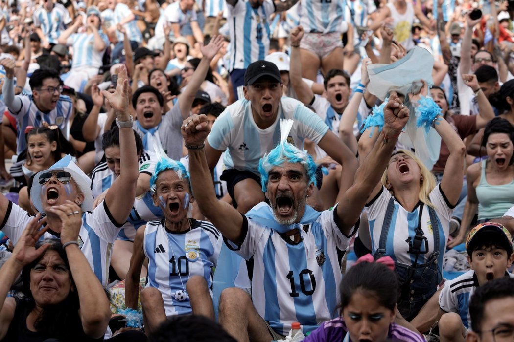 Euforie argentinských fanoušků