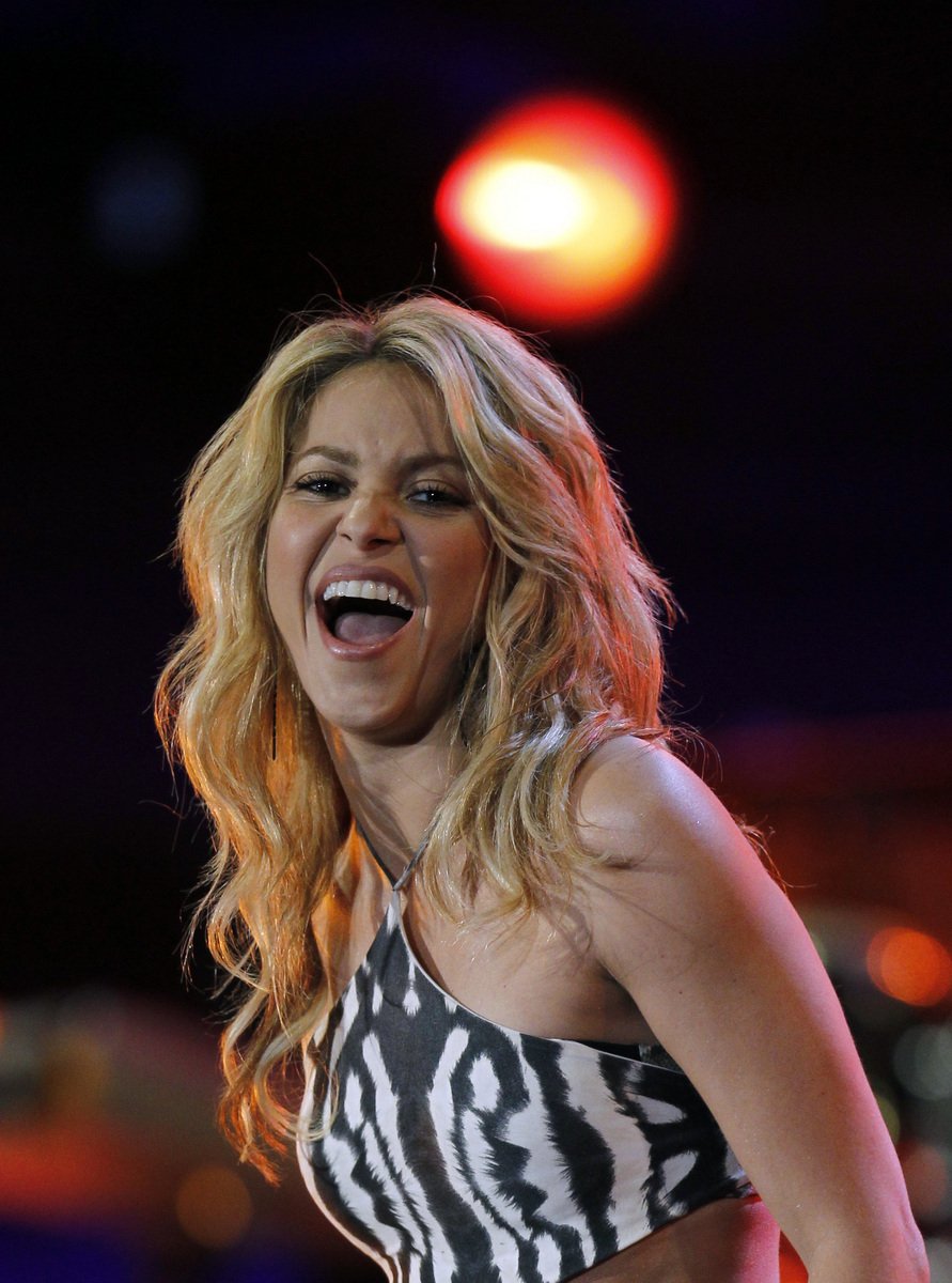 Velkolepé zahájení světového šampionátu obstaraly hvězdy pop music, na snímku Shakira