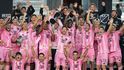 Fotbalisté Interu Miami v čele s Lionelem Messim oslavují triumf ve finále MLS