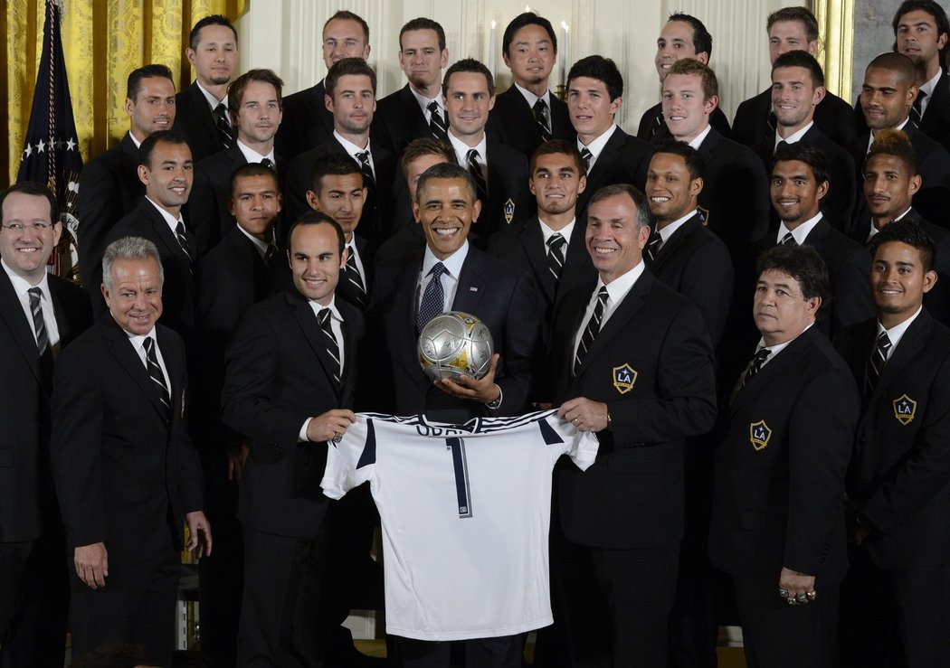 Barack Obama pozval do Bílého domu na návštěvu i fotbalisty Los Angeles, kteří vyhráli MLS. Dorazili ale už bez Davida Beckhama