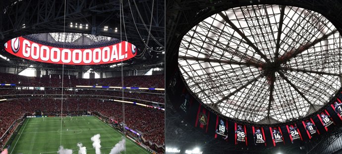 Atlanta se může pochlubit úžasným novým stadionem se zajímavou střechou