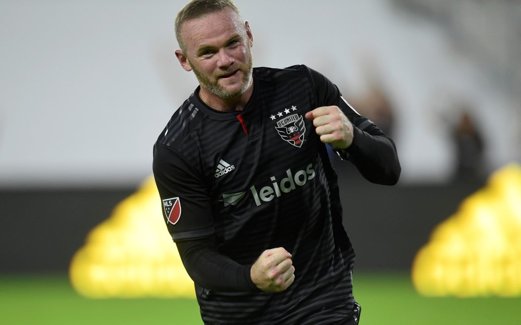 Wayne Rooney slaví svůj první gól v MLS