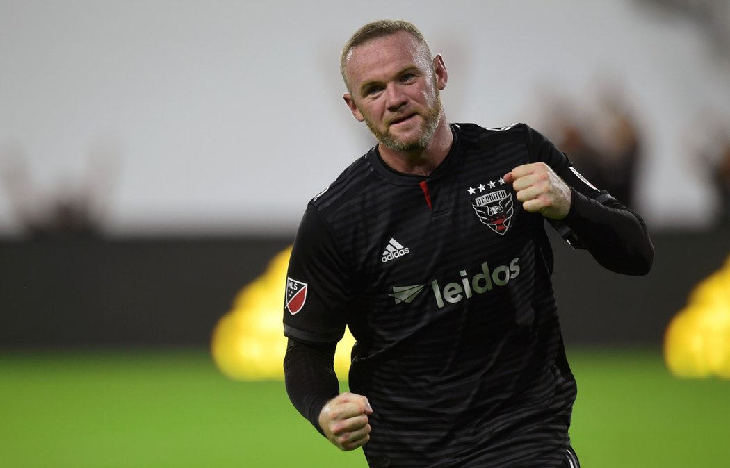 Wayne Rooney slaví svůj první gól v MLS