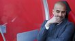 Trenér Josep Guardiola na lavičce Bayernu Mnichov, odkud odchází do Manchesteru City