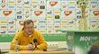 Sparťanský kouč Pavel Vrba na tiskové konferenci před finále MOL Cupu
