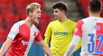 MOL Cup: Slavia - Zlín 3:1. Obrat favorita, trefili se Madsen i Horský