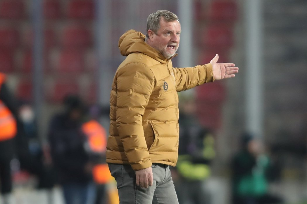 Trenér Sparty Pavel Vrba během semifinále MOL Cupu proti Jablonci