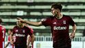 Matyáš Vojta ve druhém poločase proti Viktorii Žižkov přidal další gól
