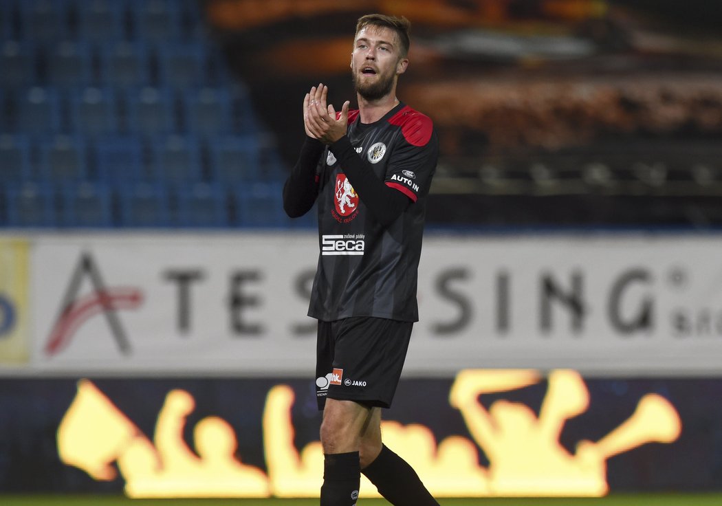 Hradecký záložník Igor Súkeník byl prvním střelcem zápasu osmifinále MOL Cupu v Teplicích