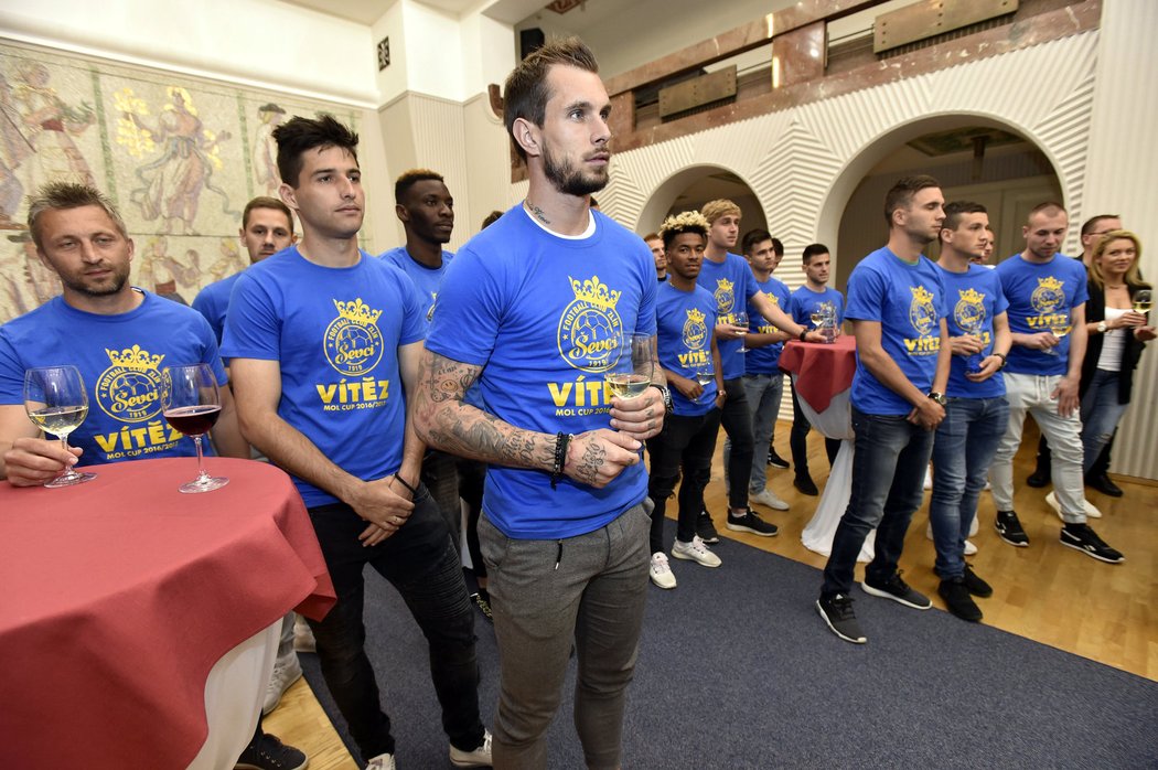 Fotbalisté Zlína, vítězové poháru, se setkali s vedením města