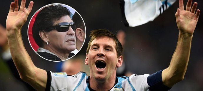 Maradona věří, že Messi dotáhne Argentinu k výhře ve finále MS v Brazílii