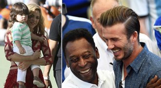 Hvězdy na finále! Shakira ukázala syna, Beckham objal Pelého