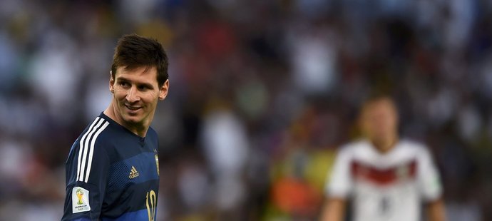 Argentinský kapitán Lionel Messi během finále MS s Německem