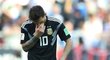 Zklamaný Lionel Messi po remíze s Islandem