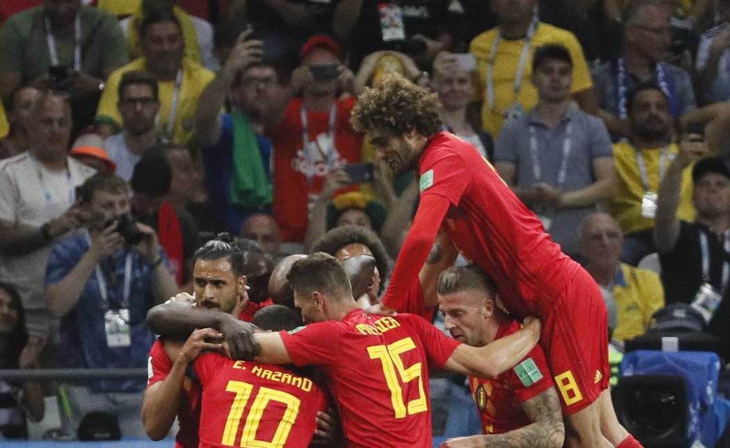 Belgičané slaví úvodní gól