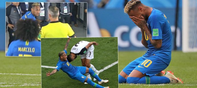 Neymar má za sebou zápas plný emocí. Hádal se s rozhodčím, neúspěšně volal po penaltě a nakonec se po závěrečném hvizdu rozplakal