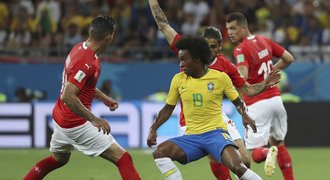 Brazílie - Švýcarsko 1:1. Na parádu Coutinha odpověděl Zuber