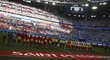 Nástup Íránů s Marokem na krásném stadionu v Petrohradu
