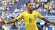 Neymar otevřel skóre zápasu Brazílie - Mexiko