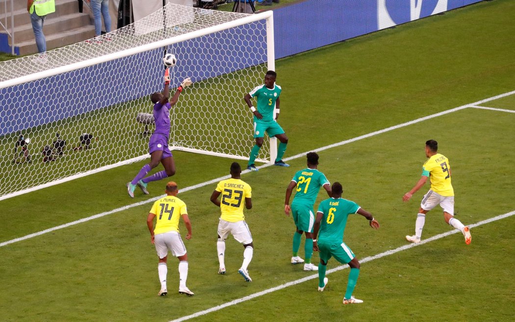 Jediná branka v utkání Kolumbie se Senegalem, postaral se o ní hlavičkou Yerry Mina