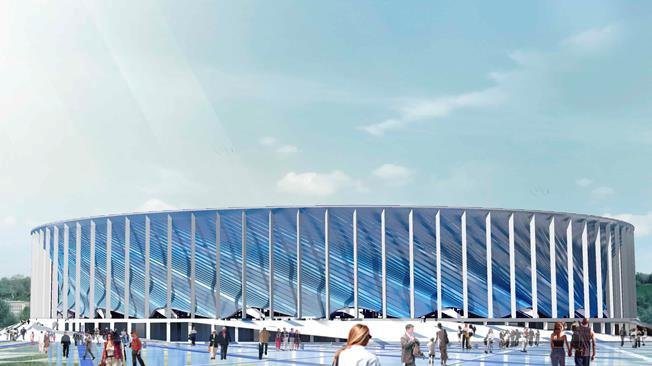 Zcela nový stadion pro mistrovství světa postavili v Nižném Novgorodu.