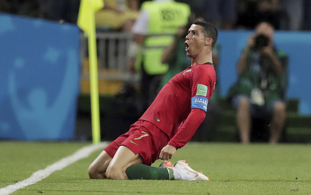 Takhle oslavoval Cristiano Ronaldo druhou branku v zápase proti Španělsku