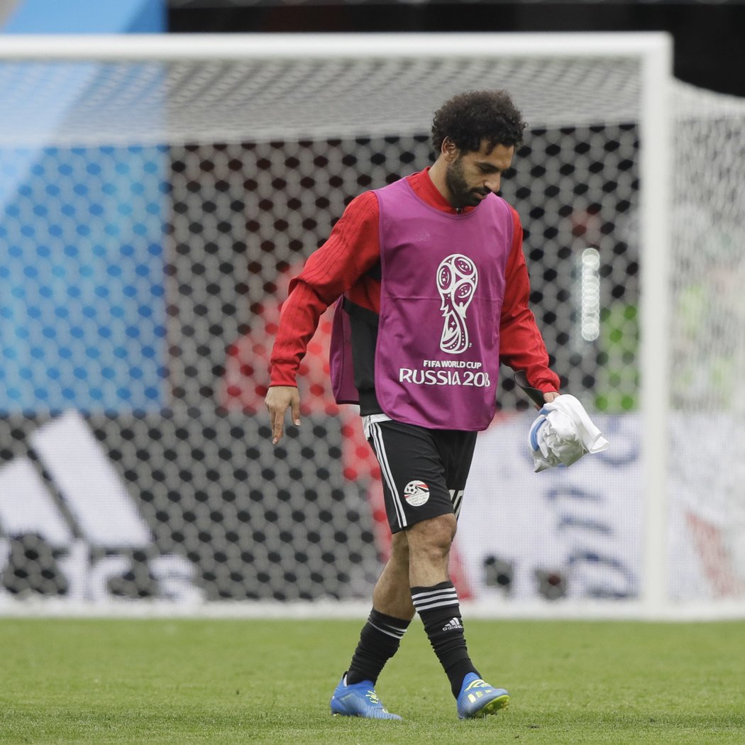 Mohamed Salah z Egypta do zápasu proti Uruguayi nezasáhl