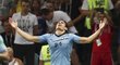 Radující se Edinson Cavani po trefě do sítě Portugalska