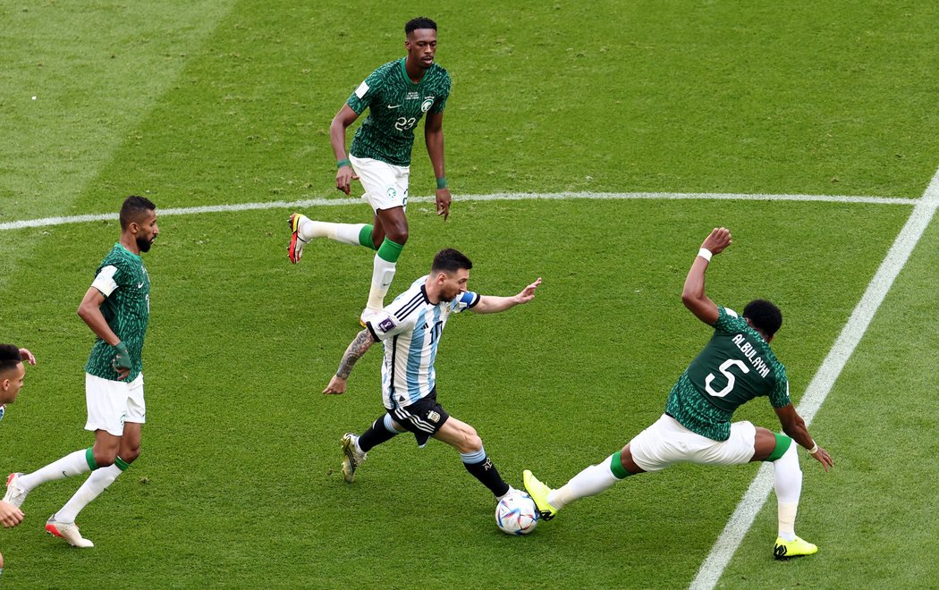 Lionel Messi dal první gól Argentiny na šampionátu
