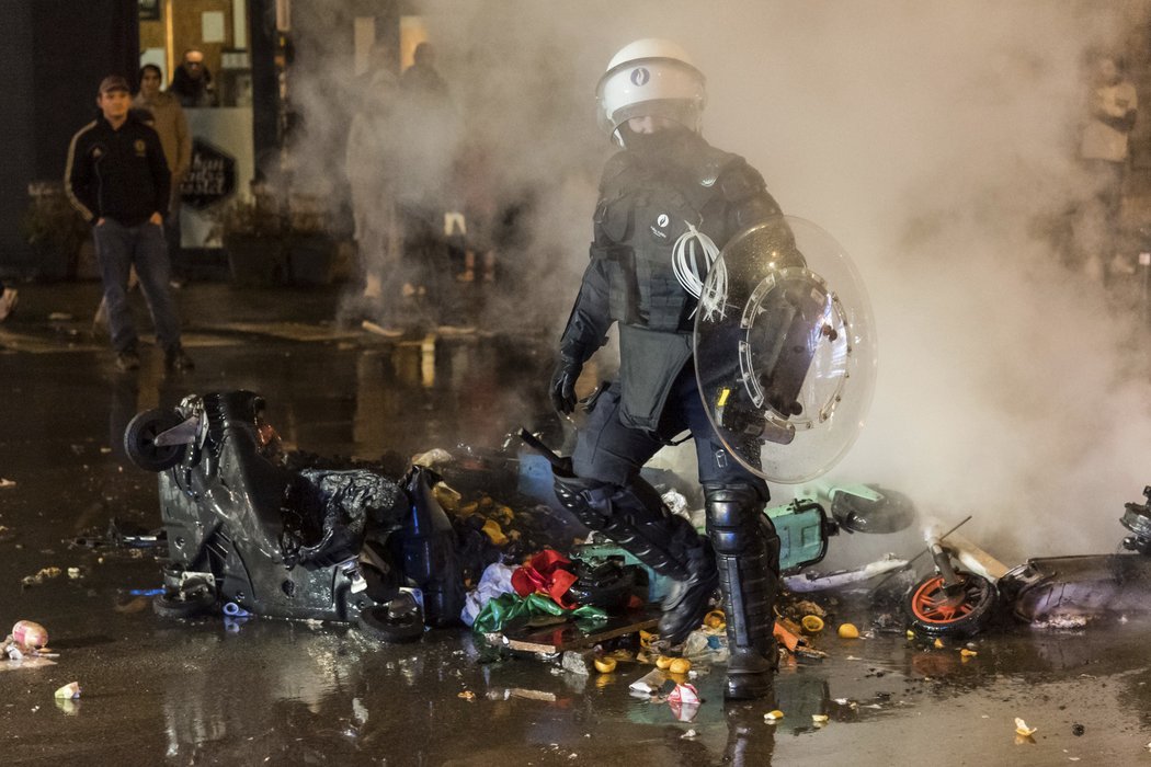 Pro výhře Maroka nad Belgií vypukly v Bruselu nepokoje