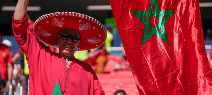 Fanoušci Maroka před utkáním