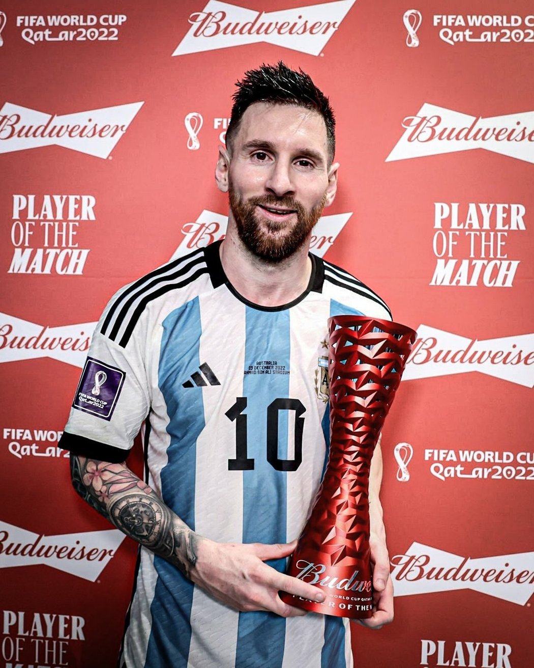 Lionel Messi s cenou pro Hráče zápasu