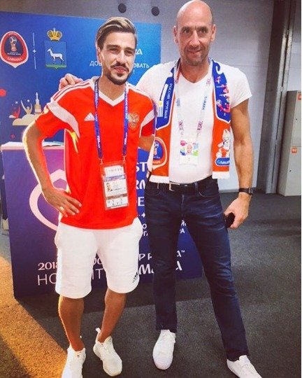 Jan Koller při návštěvě Samary, kam jej pozval ruský klub na světový šampionát
