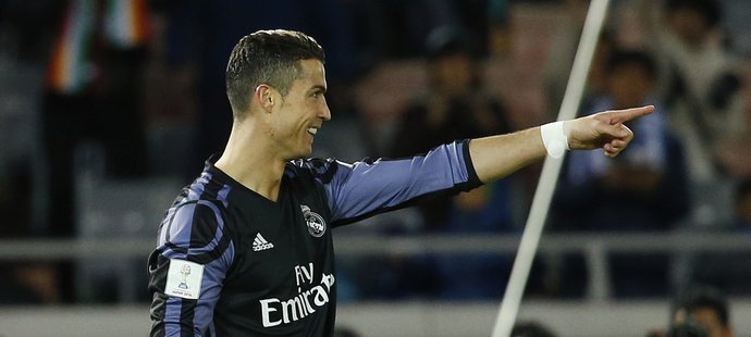 Cristiano Ronaldo se raduje z gólu v semifinále MS klubů proti mexické Américe
