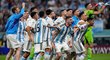 Fotbalisté Argentiny v euforii slaví postup do finále
