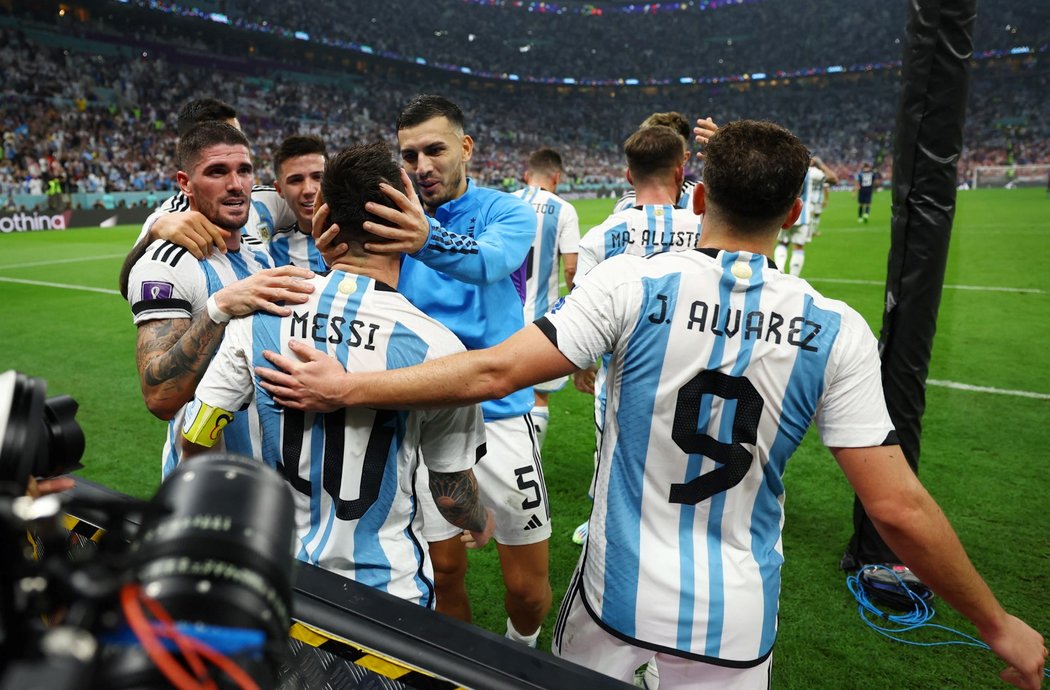 Euforie Argentinců po dalším gólu