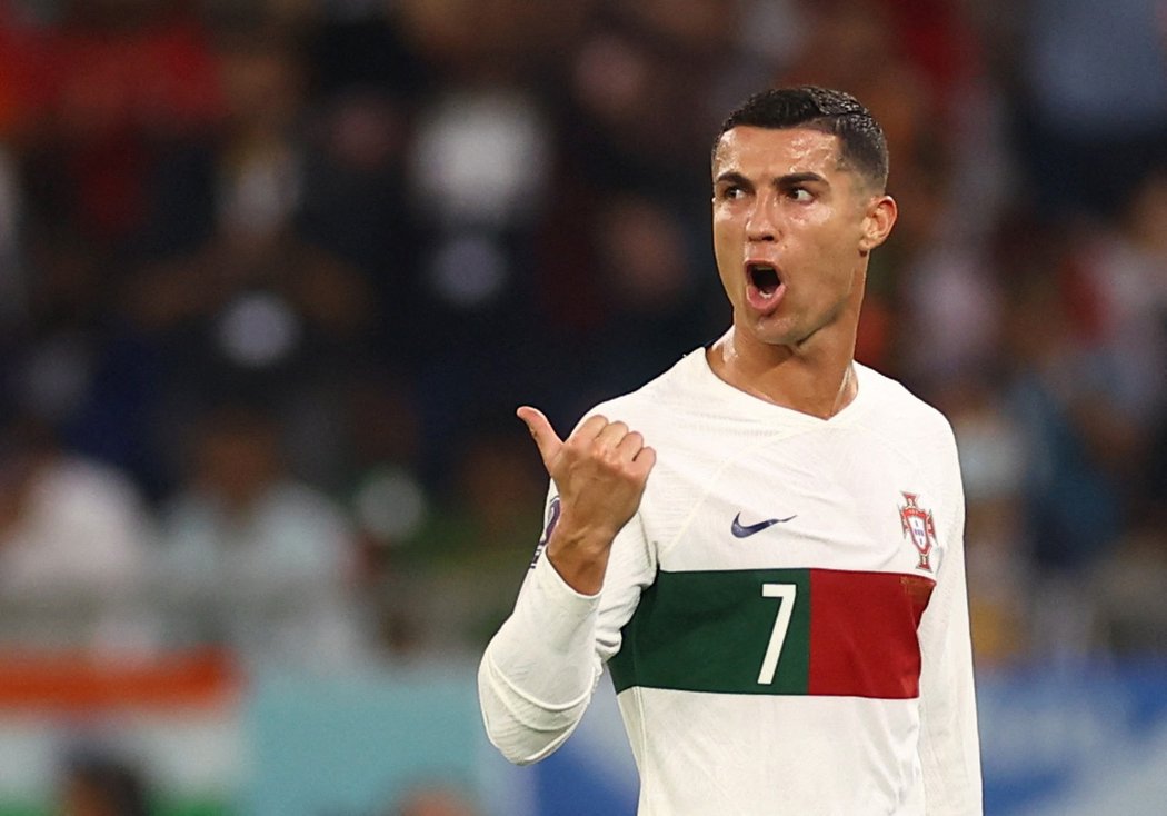 Cristiano Ronaldo během souboje s Jižní Koreou