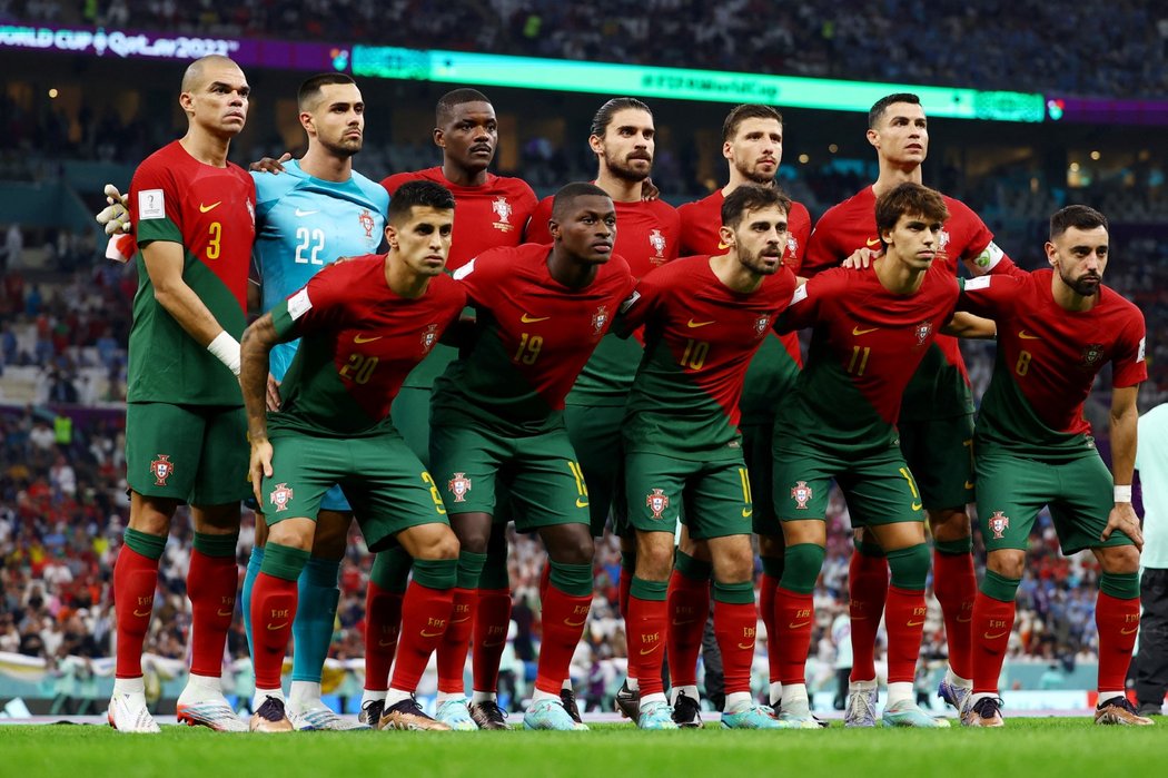 Základní sestava Portugalska proti Uruguayi